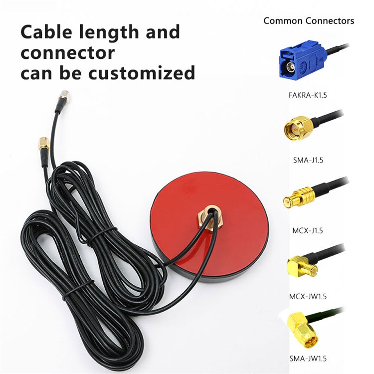 MOQ 100 PCS Two-in-one Nut Fixed GPS/2G 3G 4G Combination High Gain Positioning Monitoring Cabinet Antenna With SMA-J Connector